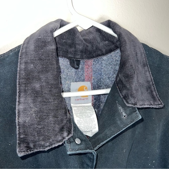 Carhartt Vintage Blanket Lined Chore Coat Black Size 46 Reg - Picture 16 of 16